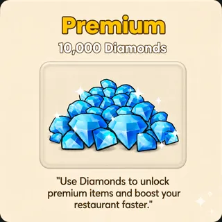 Run A Restaurant - 10K (10,000) Diamond Gems