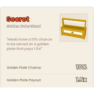 Run A Restaurant - Golden Order Stand
