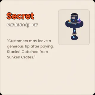 Run A Restaurant - Sunken Tip Jar