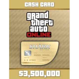 Grand Theft Auto Online: Whale Shark Cash Card (PC) Rockstar Games Launcher Key GLOBAL