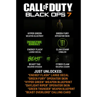 Call of Duty: Black Ops 7 Exclusive Monster Energy Full Set Pack 