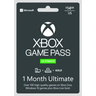 Xbox Game Pass Ultimate 1 Month - Xbox Live Key - GLOBAL