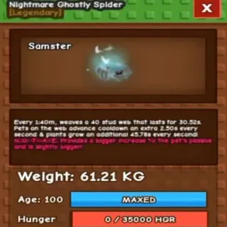 GHOSTLY SPIDER 60kg+ FAST DELIVERY 