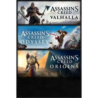 Assassin's Creed Bundle: Assassin's Creed Valhalla, Assassin's Creed Odyssey, and Assassin's Creed Origins( Xbox Argentina)