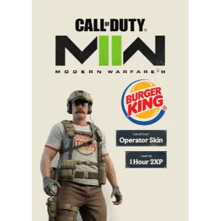 Call of Duty: Modern Warfare II - Burger King Operator Skin + 1 Hour 2XP (DLC)