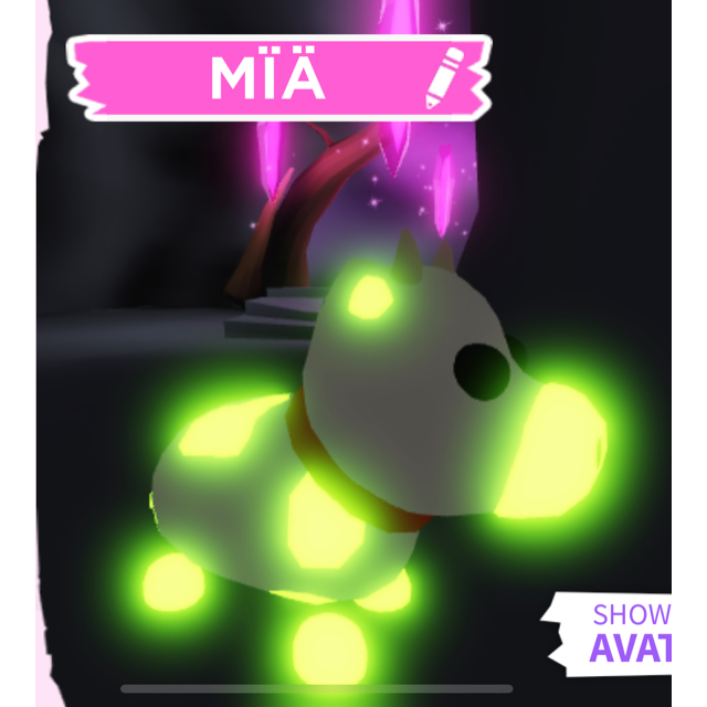 Pet | Mega neon cow adopt me - Spiel Artikel - Gameflip