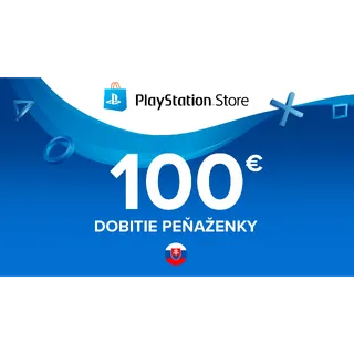 €100.00 EUR PlayStation Store Slovakia (SK)