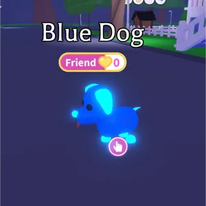Neon blue dog