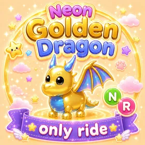 Neon golden dragon