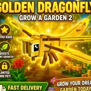 1x Golden dragonfly
