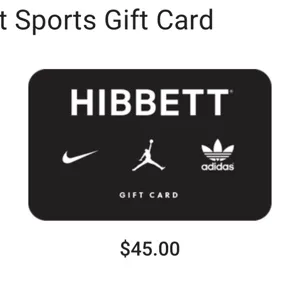 $45.00 Hibbett Sports Gift Card In Store Only - Digital