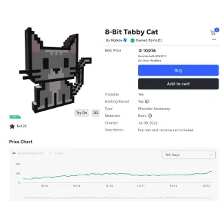 8-bit tabby cat limited accessory
