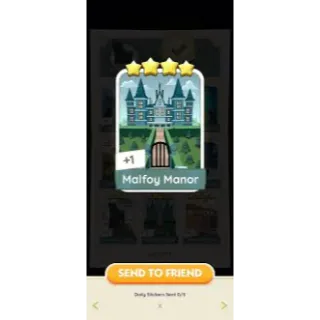 Malfoy Manor Monopoly Go Stickers