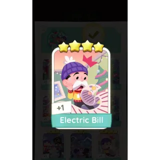 Electric Bill Monopoly go Stickers