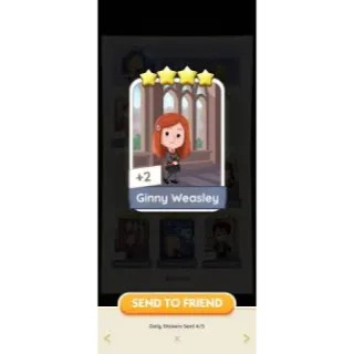 Ginny Weasley Monopoly Go Stickers