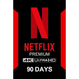 Personal Account - Netflix 90 days 4K UHD Premium - 3 Months