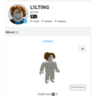 Roblox account user is "L1LTING"