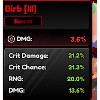 Birb Familiars (III) Corrupted 76.1% - Anime Vanguard (AV)