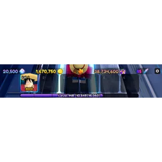 Anime Vanguards (AV) Global Account - Level 148 + 38m Winter Present (Presents) + 20k Gem + 1m Gold + 85 Trait Rerolls