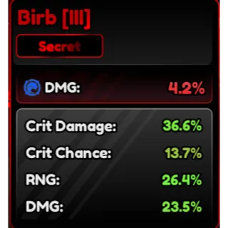 Birb Familiars (III) Corrupted 100.2% - Anime Vanguard (AV)