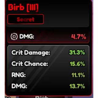 Birb Familiars (III) Corrupted 71.7% - Anime Vanguard (AV)