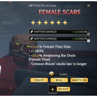 Female Scars Good Stats (Custom) - Attack on Titan Revolution (AOTR)