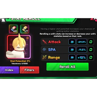 Full Godly Stats Transfer - Anime Vanguard (AV)