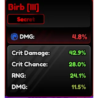 Birb Familiars (III) Corrupted 106.5% - Anime Vanguard (AV)