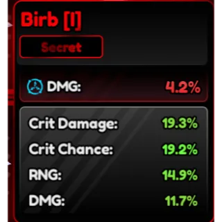 Birb Familiars (I) Corrupted 65% - Anime Vanguard (AV)