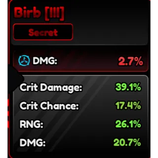 Birb Familiars (III) Corrupted 103.3% - Anime Vanguard (AV)