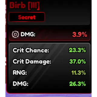 Birb Familiars (III) Corrupted 97.9% - Anime Vanguard (AV)
