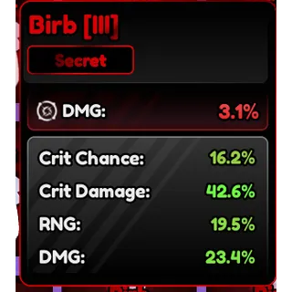 Birb Familiars (III) Corrupted 101.7% - Anime Vanguard (AV)