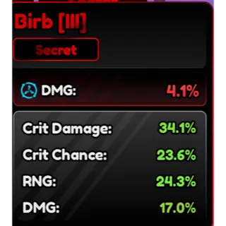Birb Familiars (III) Corrupted 99% - Anime Vanguard (AV)