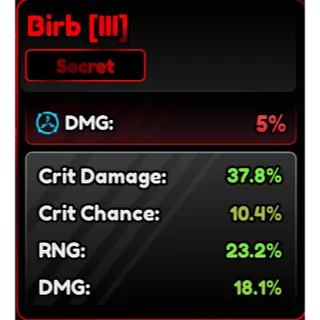 Birb Familiars (III) Corrupted 89.5% - Anime Vanguard (AV)
