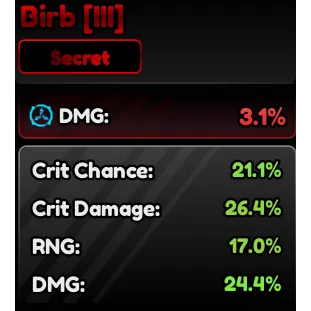 Birb Familiars (III) Corrupted 88.9% - Anime Vanguard (AV)