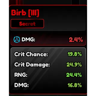 Birb Familiars (III) Corrupted 85.9% - Anime Vanguard (AV)
