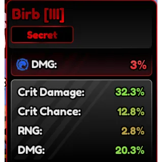 Birb Familiars (III) Corrupted 68.2% - Anime Vanguard (AV)