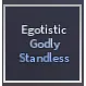Egotistic Godly Standless | Hexed Godly Standless - A Universal Time (AUT)