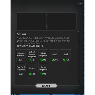 GINKUI (BLUEPRINT + MATS) - GHOUL RE