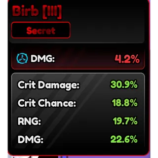 Birb Familiars (III) Corrupted 92% - Anime Vanguard (AV)