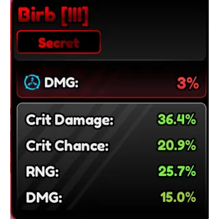 Birb Familiars (III) Corrupted 98.2% - Anime Vanguard (AV)