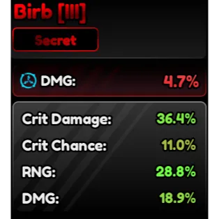 Birb Familiars (III) Corrupted 95.1% - Anime Vanguard (AV)