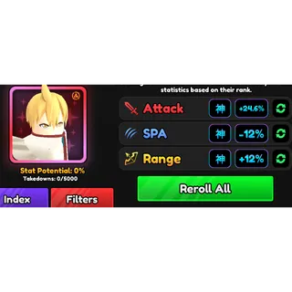 Full Godly Stats Transfer | Set Godly Stats - Anime Vanguard (AV)