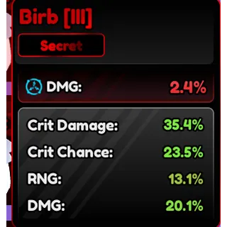Birb Familiars (III) Corrupted 92.1% - Anime Vanguard (AV)