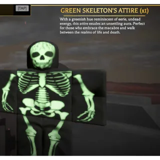 Green Skeleton Attire - Attack On Titan Revolution (AOTR)