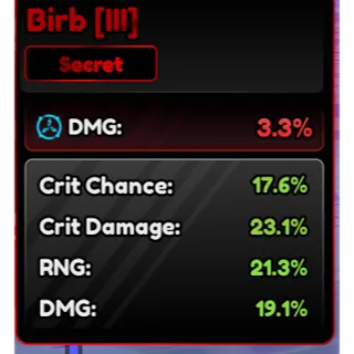 Birb Familiars (III) Corrupted 81.1% - Anime Vanguard (AV)