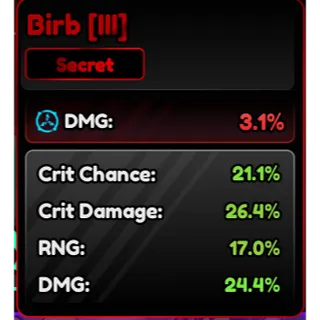 Birb Familiars (III) Corrupted 88.9% - Anime Vanguard (AV)