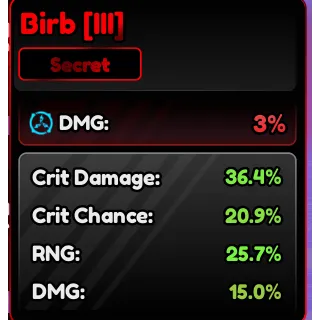 Birb Familiars (III) Corrupted 98% - Anime Vanguard (AV)