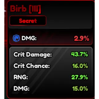 Birb Familiars (III) Corrupted 102.6% - Anime Vanguard (AV)