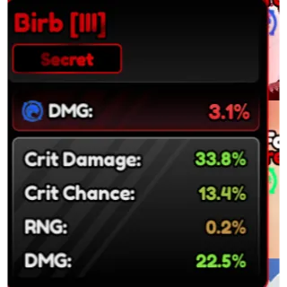Birb Familiars (III) Corrupted 70.9% - Anime Vanguard (AV)